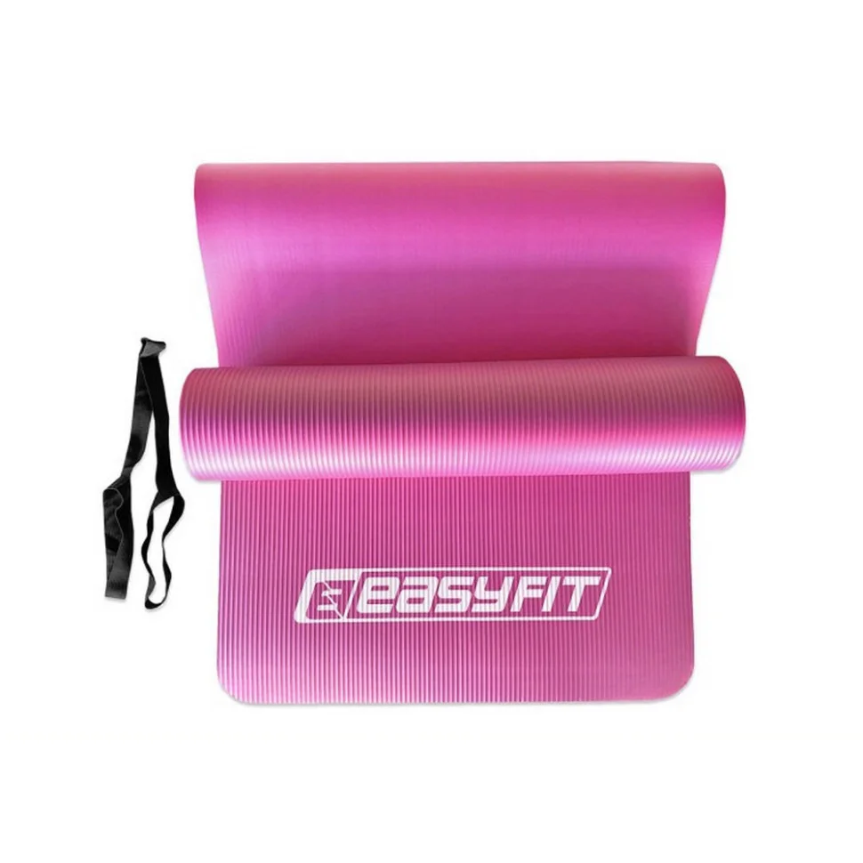 Коврик для фитнеса и йоги EasyFit EF-1919-P, NBR 10 мм, розовый