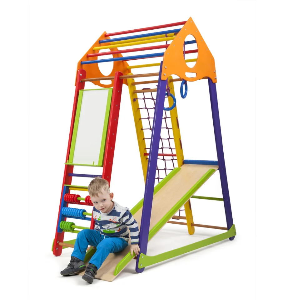 Дитячий спортивний комплекс SportBaby BambinoWood Color Plus з мольбертом