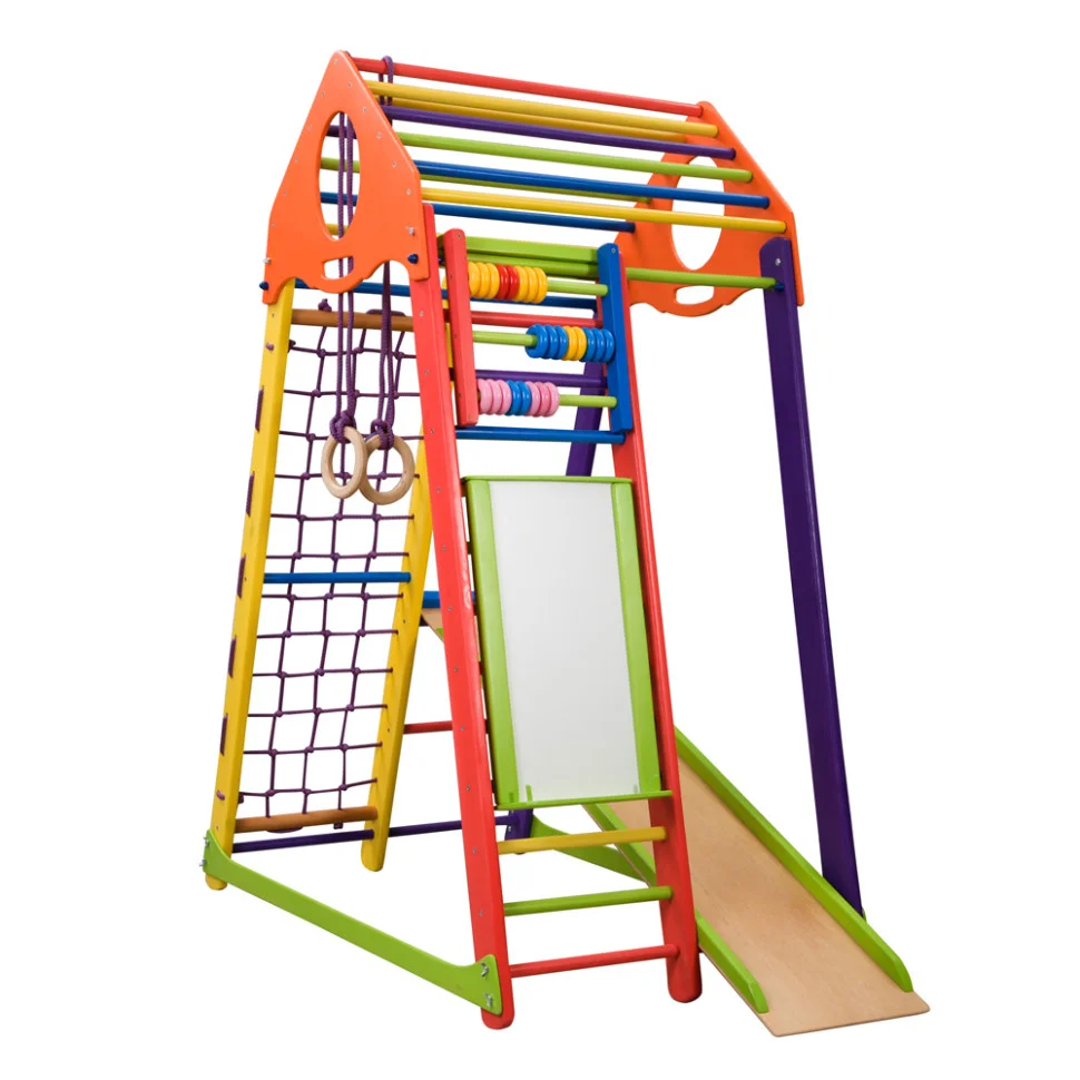 Дитячий спортивний комплекс SportBaby BambinoWood Color Plus з мольбертом