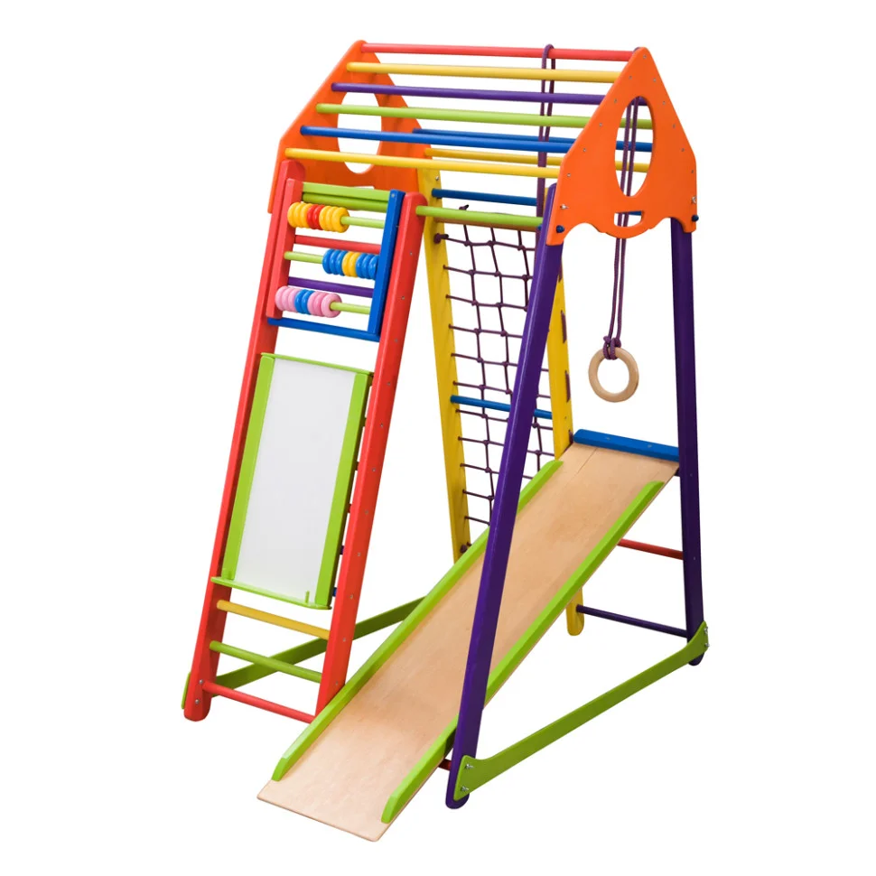 Дитячий спортивний комплекс SportBaby BambinoWood Color Plus з мольбертом