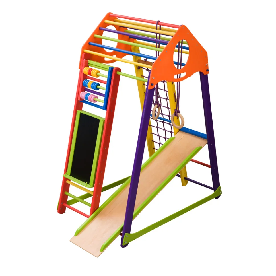 Дитячий спортивний комплекс SportBaby BambinoWood Color Plus з мольбертом