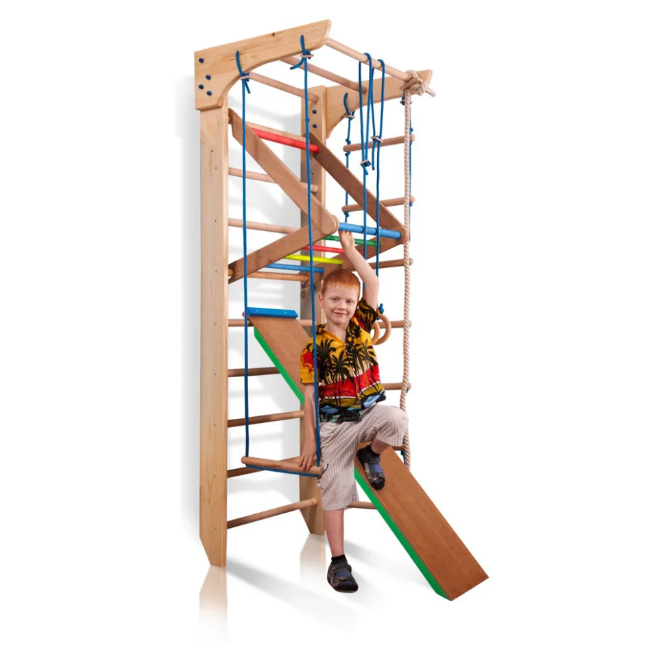 Спортивний куточок SportBaby «Kinder 3-220» з канатом та кільцями