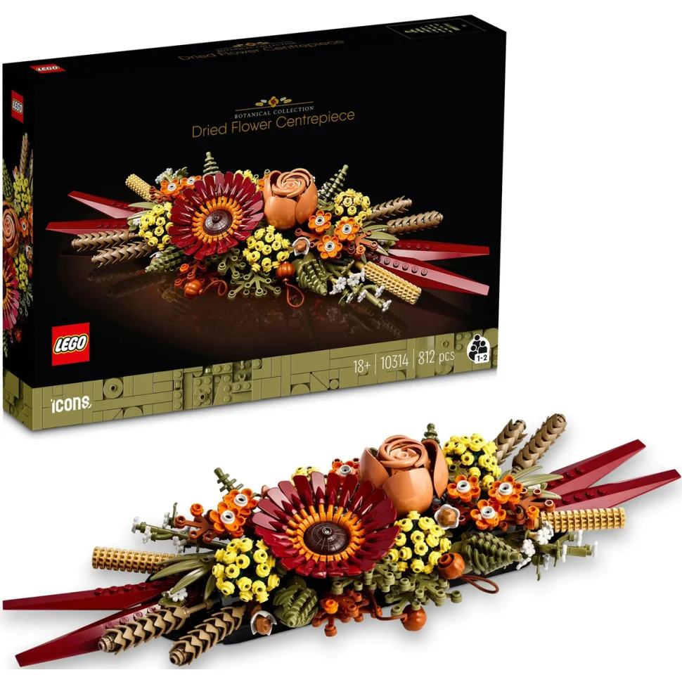 Конструктор LEGO Icons Ікебана з сухоцвітів 10314, 812 деталей 