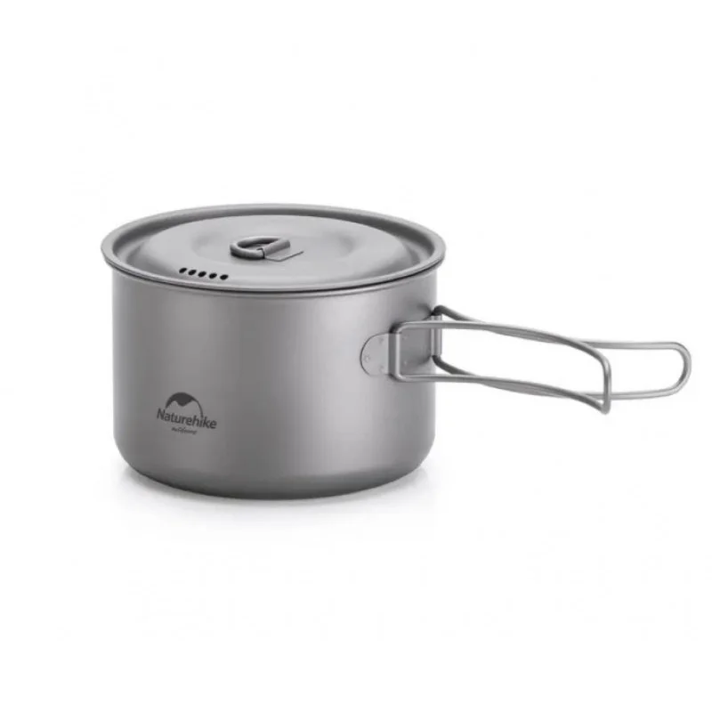 Каструля титанова зі складною ручкою NH18T202-B Naturehike 6927595733561, 1300 мл