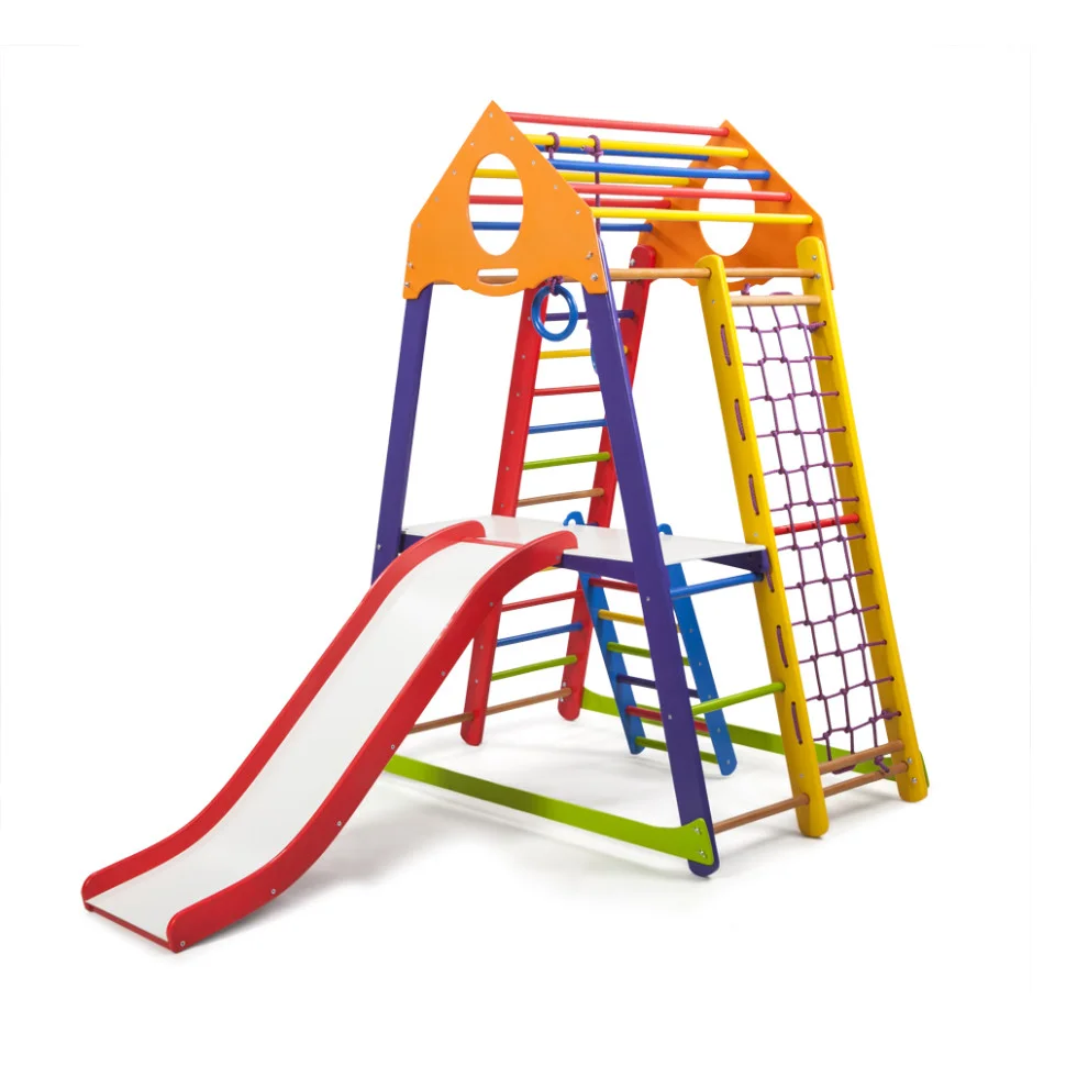 Дитячий спортивний комплекс SportBaby BambinoWood Color Plus 2 шведська стінка