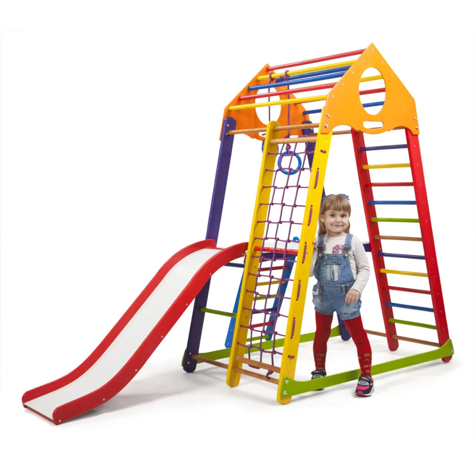 Дитячий спортивний комплекс SportBaby BambinoWood Color Plus 2 шведська стінка