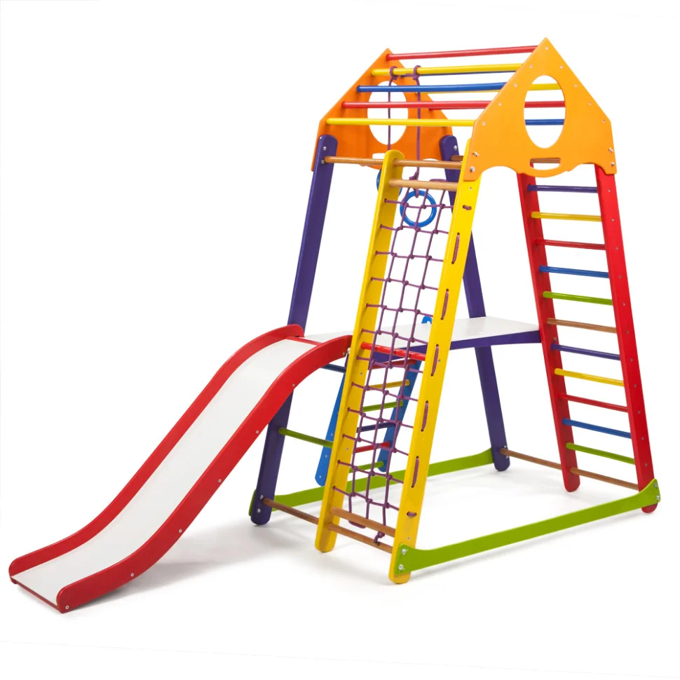 Дитячий спортивний комплекс SportBaby BambinoWood Color Plus 2 шведська стінка
