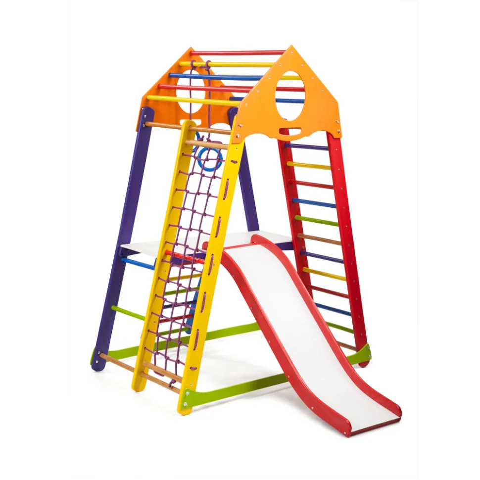 Дитячий спортивний комплекс SportBaby BambinoWood Color Plus 2 шведська стінка