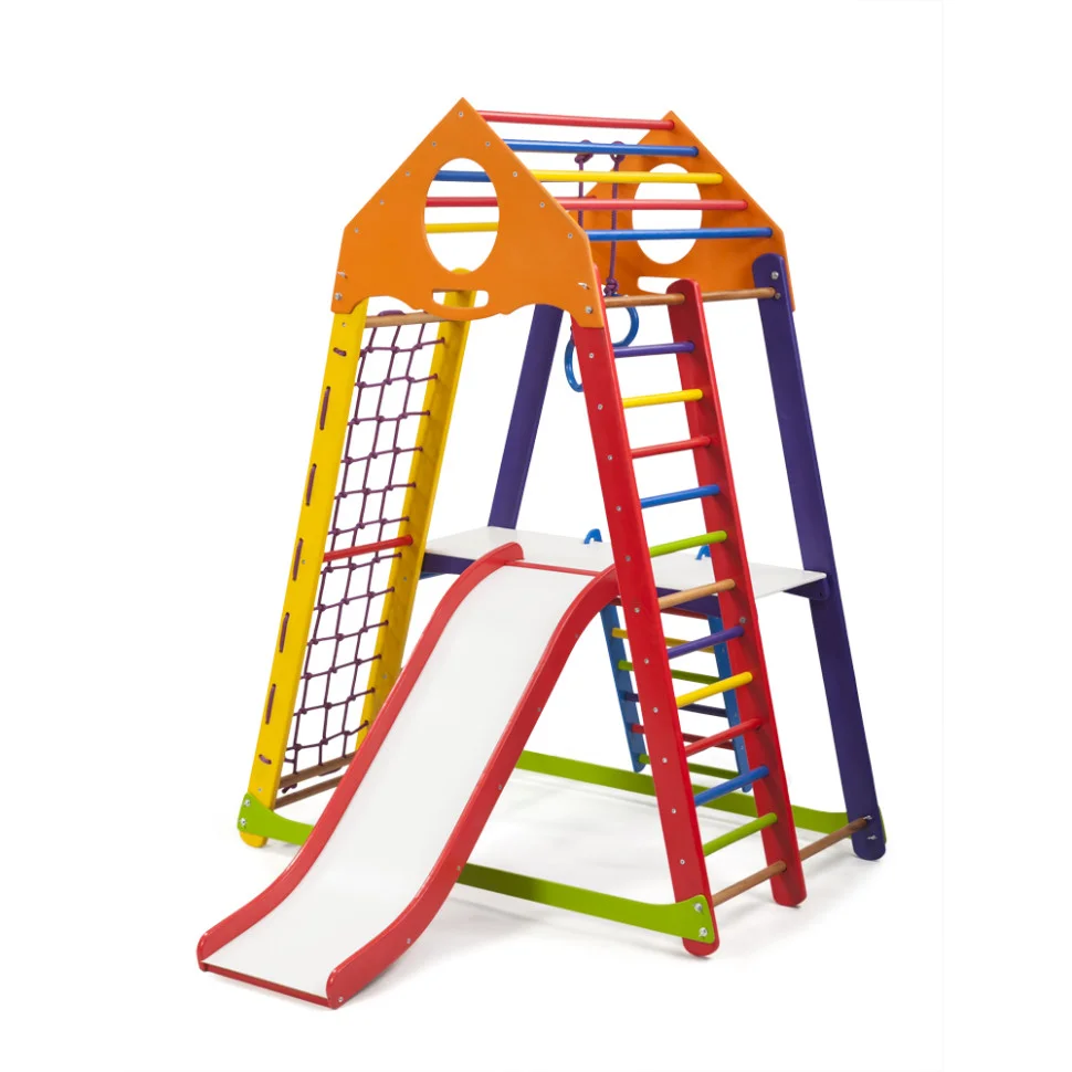 Дитячий спортивний комплекс SportBaby BambinoWood Color Plus 2 шведська стінка