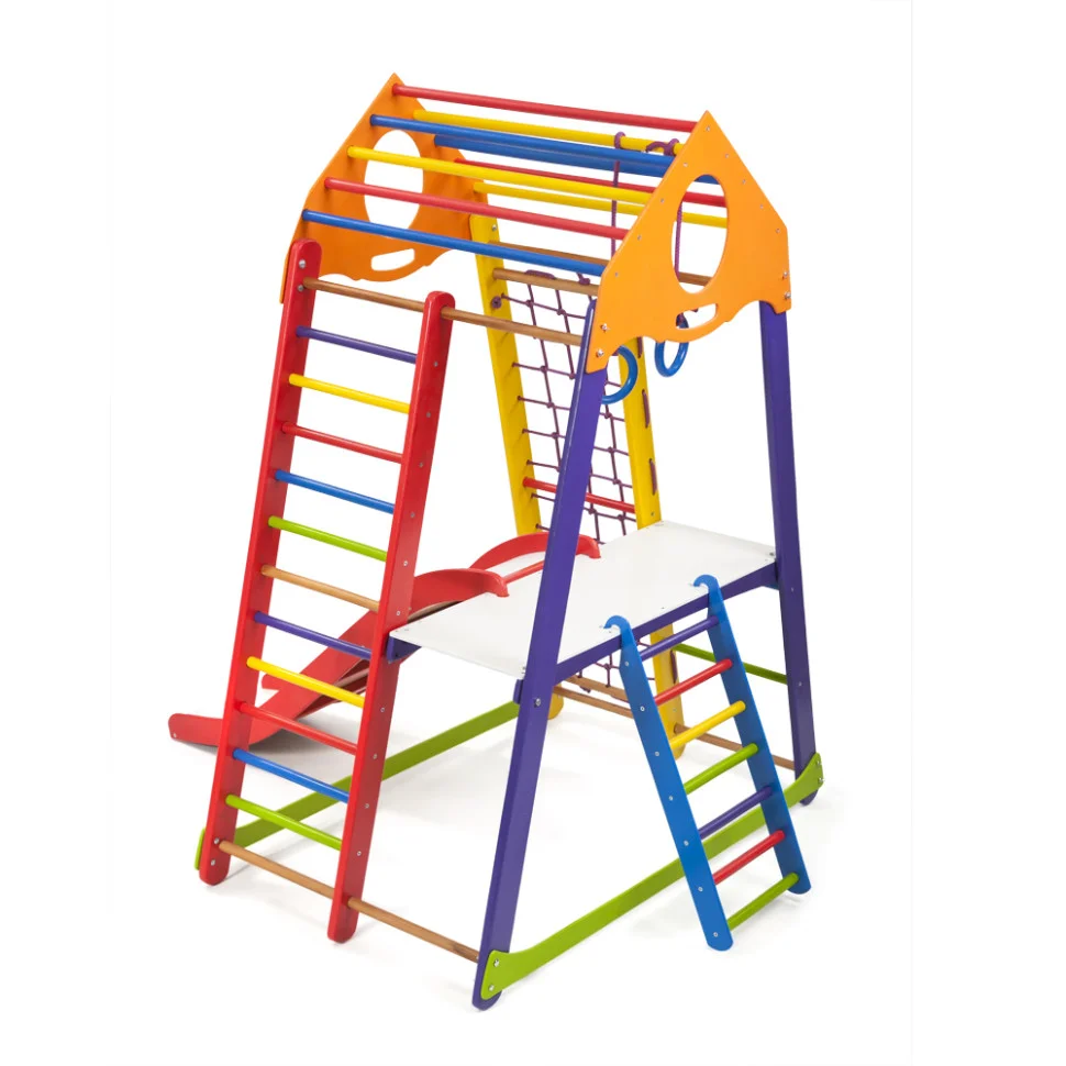 Дитячий спортивний комплекс SportBaby BambinoWood Color Plus 2 шведська стінка