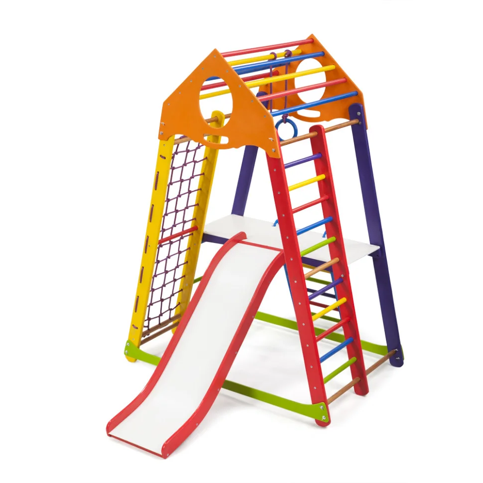 Дитячий спортивний комплекс SportBaby BambinoWood Color Plus 2 шведська стінка