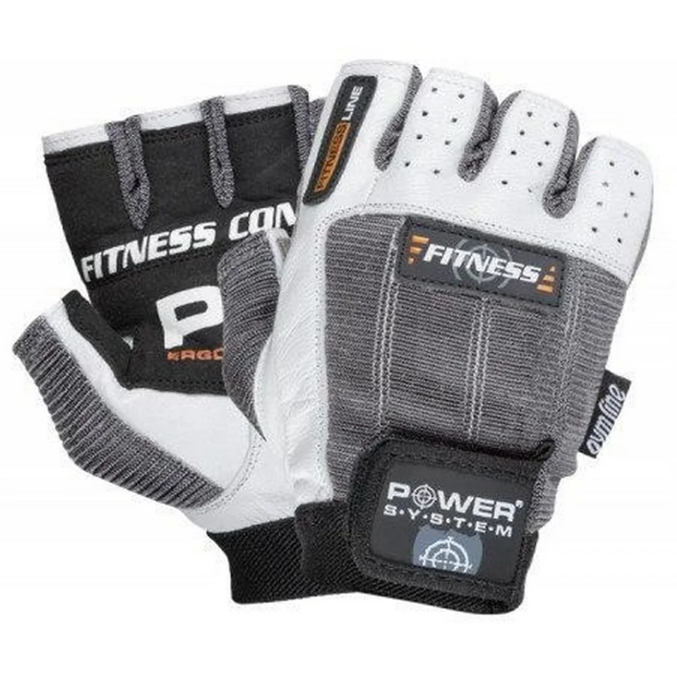 Рукавички для фітнесу Fitness Power System PS-2300_XL_Grey-White, XS 17 см
