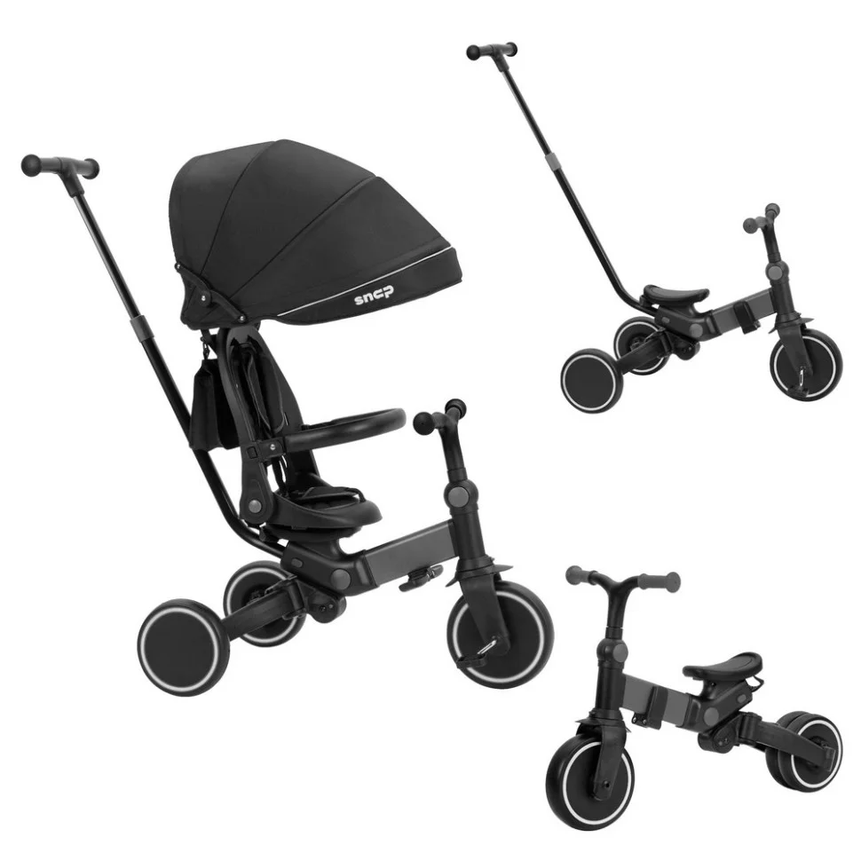 Велосипед триколісний 3 в 1 SNAP BabyTilly T-391 Чорний