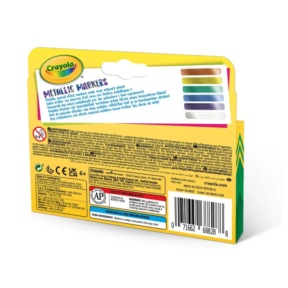 Набір фломастерів Metallic Crayola 58-8828, 6 шт