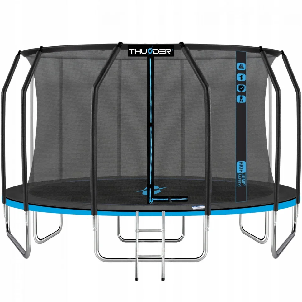 Батут с внутренней сеткой Thunder INSIDE-ELITE-16FT-BLUE Black/Blue 490 см