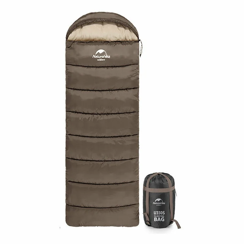 Спальник з капюшоном U350 NH20MSD07 Naturehike 6927595767221-R, (1°C), правий, коричневий