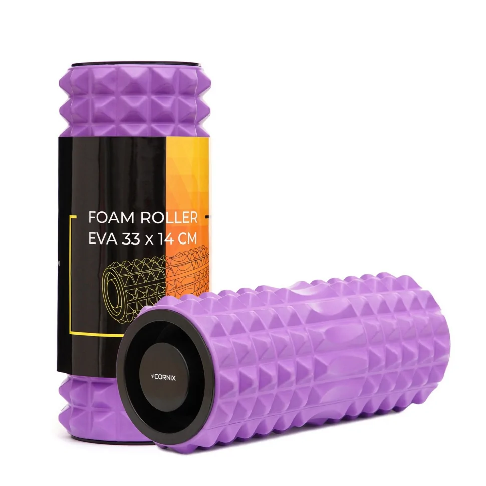 Масажний ролик (валик, ролер) Cornix XR-0338 Violet 33 x 14 см