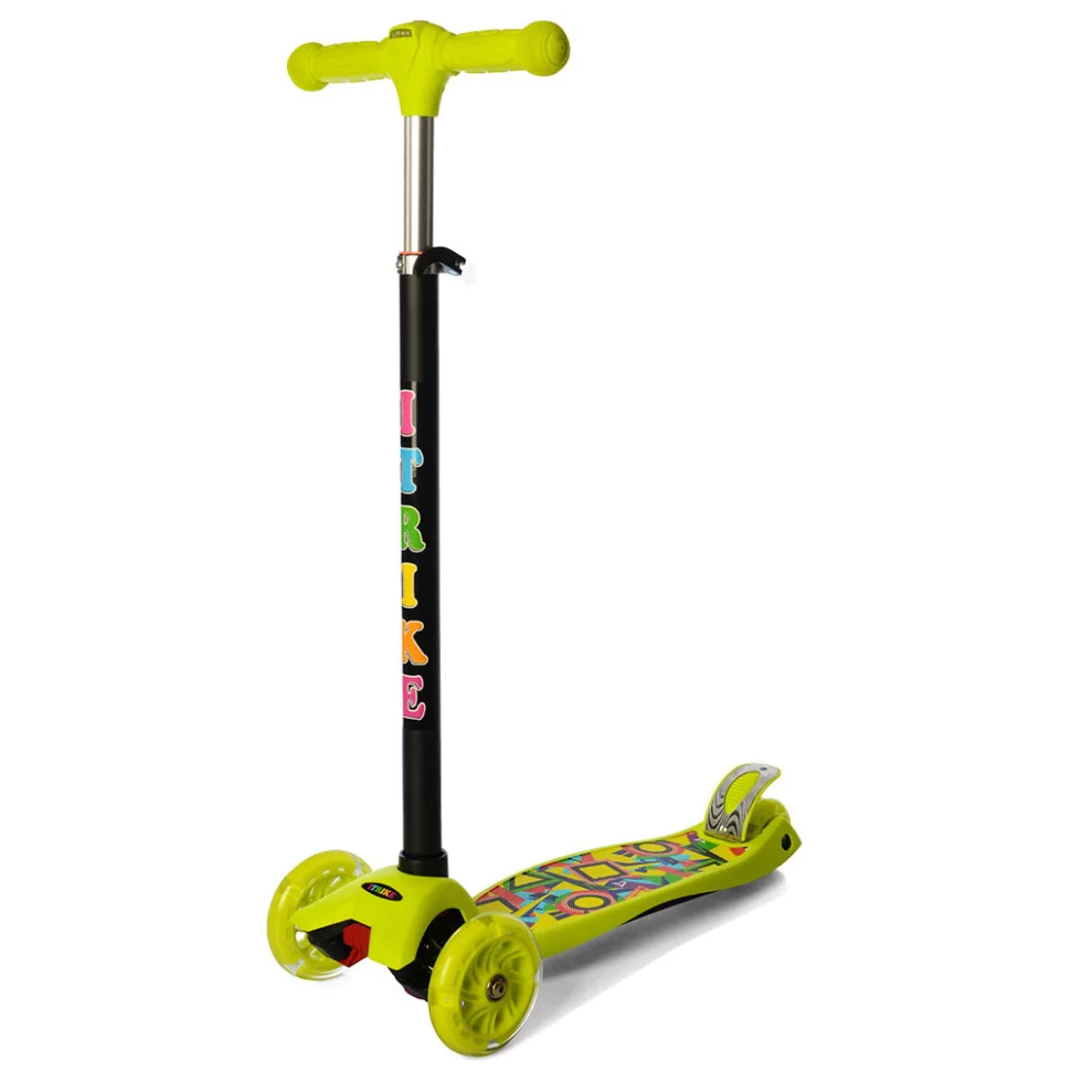 Самокат детский MAXI iTrike JR3-055-GR1-L с подсветкой