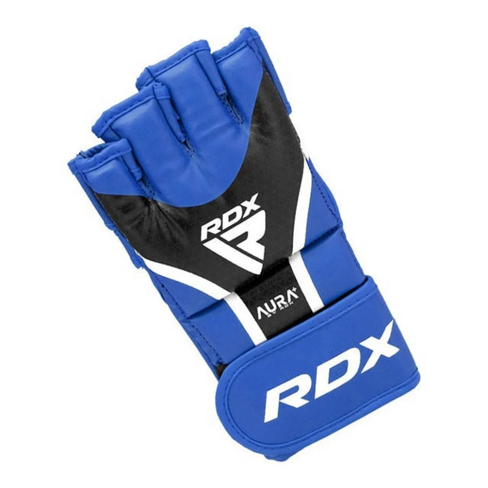 Перчатки для ММА AURA PLUS T-17 RDX Inc Limited GGR-T17UB-M+ Blue/Black, M (капа в комплекте)