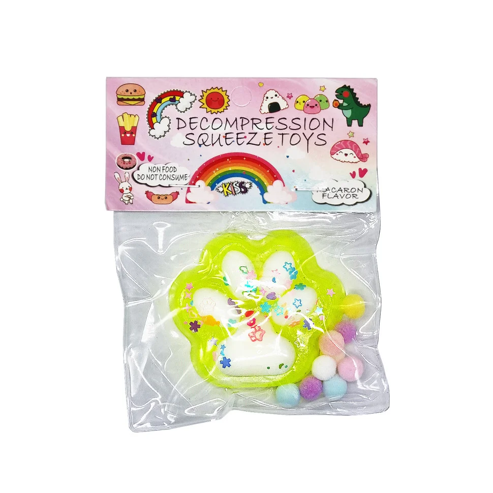 Антистресс Сквиш «Мягкие кошачьи лапки» Bambi SKL-102(Green) Зелёный