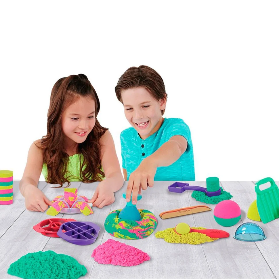 Набор песка для детского творчества «Цветные Приключения» Kinetic Sand 71647, 3 цвета 907 г
