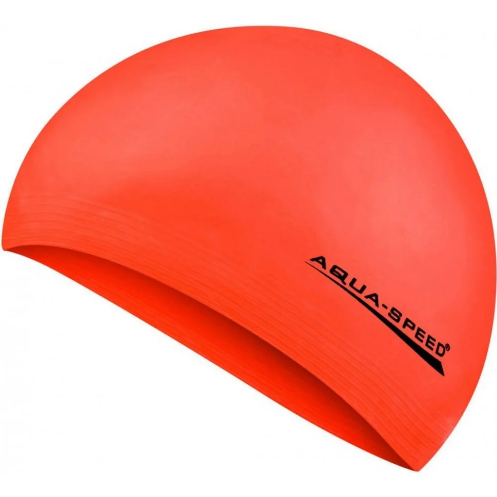 Шапка для плавания SOFT LATEX 5733 Aqua Speed 122-75 неоновый оранжевый, OSFM