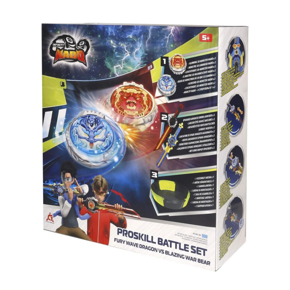 Игровой набор с волчком VI Proskill Battle Set Свирепый Дракон и Пылающий Боевой Медведь (Fury Wave Dragon Infinity Nado EU65428