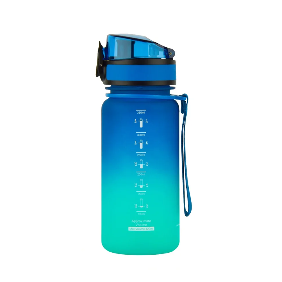 Пляшка для води UZSPACE 3034(Blue-Green) 350 мл, синьо-зелена