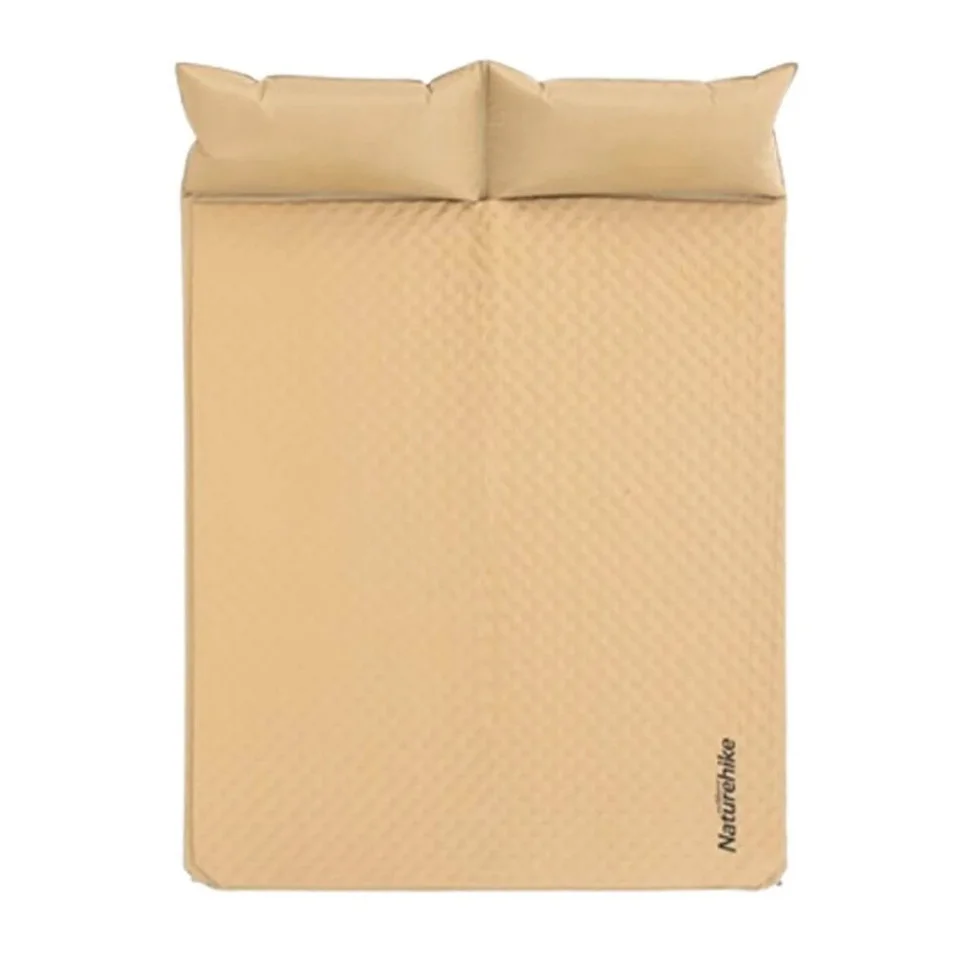 Коврик самонадувающийся двухместный с подушкой NH18Q010-D Naturehike 6927595784440, 25 мм, бежевый