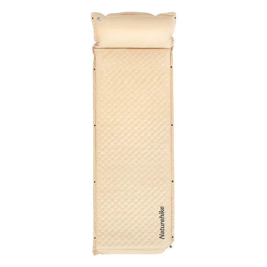 Самонадувающийся коврик одноместный с подушкой CNK2300DZ014 Naturehike 6976023927027, 30 мм, бежевый