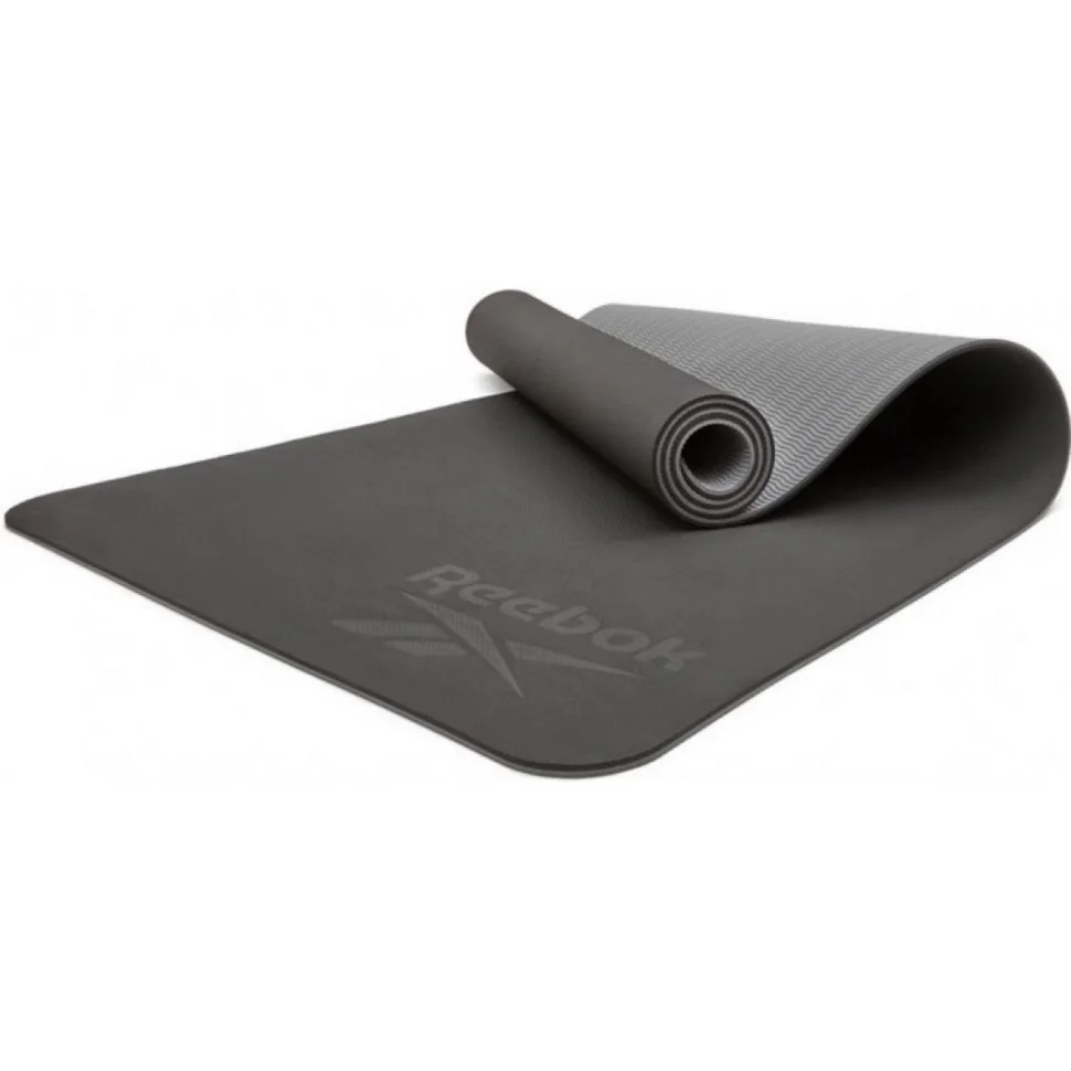 Двусторонний коврик для йоги Double Sided Yoga Mat Reebok RAYG-11042BKGR