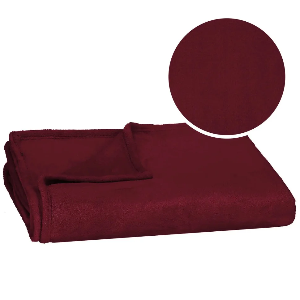 Плед-покривало Luxurious Blanket Springos HA7203 темно-червоний 150x200 см