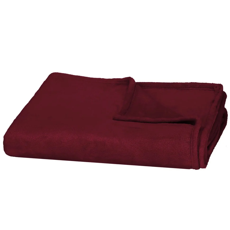 Плед-покривало Luxurious Blanket Springos HA7203 темно-червоний 150x200 см