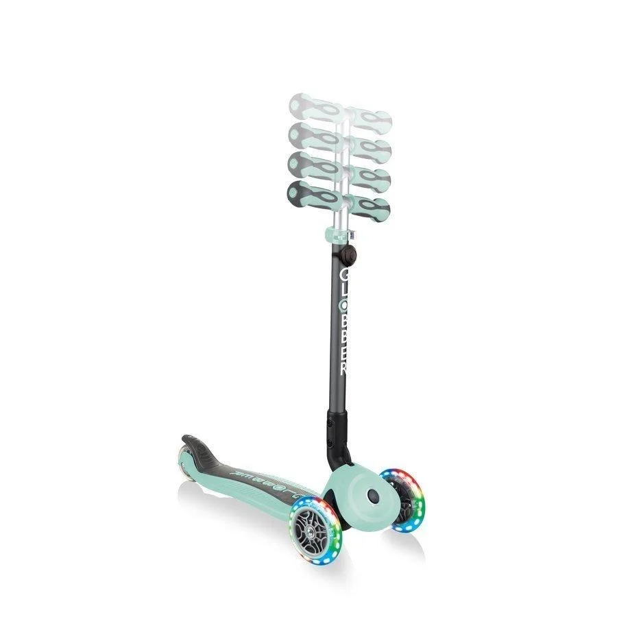 Дитячий самокат 3-х колесный GO UP SPORTY GLOBBER 452-706-4 м'ятно-фісташковий, колеса що світяться, до 20/50кг