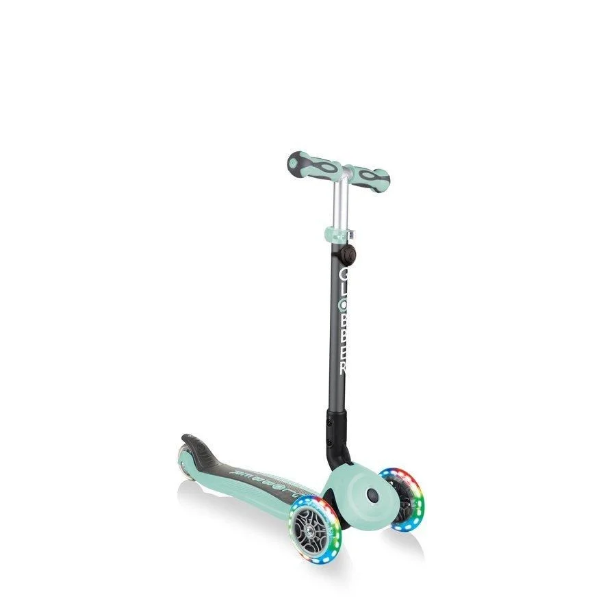 Дитячий самокат 3-х колесный GO UP SPORTY GLOBBER 452-706-4 м'ятно-фісташковий, колеса що світяться, до 20/50кг