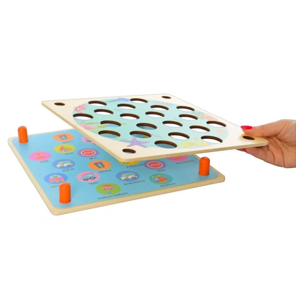 Детская развивающая деревянная игрушка Bambi MD 2785 карточки 10 шт