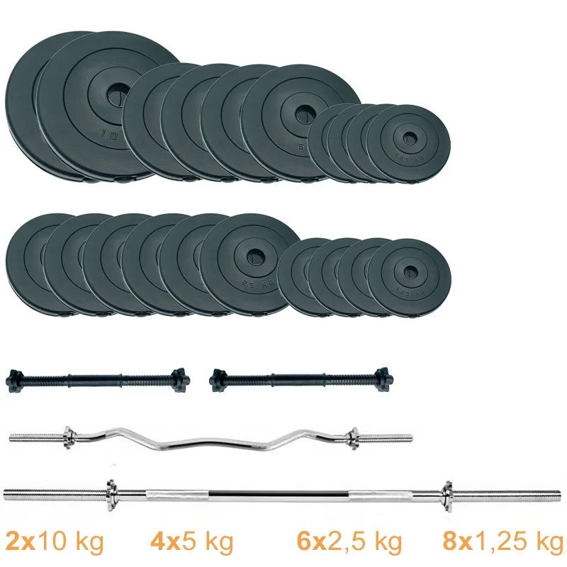 Набор штанг + гантели Gym Set 2 Rock Pro Newt NE-PL-SET2-80 80 кг