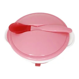 Тарелка на присоске с термоложкой и крышкой Mega Zayka MGZ-0101(Pink) 250 мл Тарелка на присоске с термоложкой и крышкой Mega Zayka MGZ-0101(Pink) 250 мл
