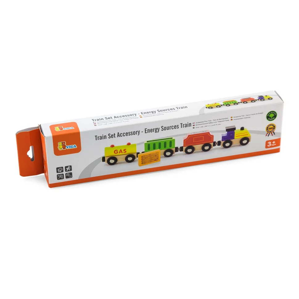 Ігровий набір Вантажний поїзд з паливом Viga Toys 50820 для залізниці