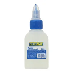 Клей канцелярский BUROMAX BM.4821 колпачок-дозатор 50 мл Клей канцелярский BUROMAX BM.4821 колпачок-дозатор 50 мл