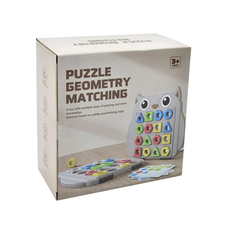 Детская игра сортер Puzzle Geometry Matching Bambi ME-104, 2 игровых поля, геометрические фигуры