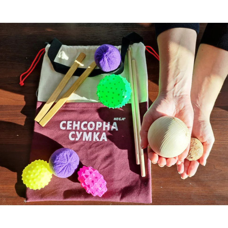 Дитяча сенсорна гра «Сумка» HEGA 278HG 20 м'ячиків