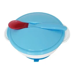 Тарелка на присоске с термоложкой и крышкой Mega Zayka MGZ-0101(Blue) 250 мл Тарелка на присоске с термоложкой и крышкой Mega Zayka MGZ-0101(Blue) 250 мл