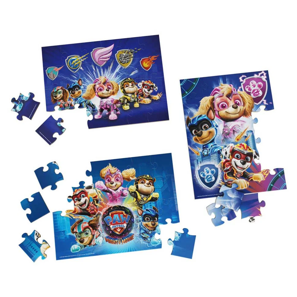 Пазл деревянный 3 в 1 «Щенячий патруль в кино 2» Spin Master SM98297/6067929, 3 картинки по 24 элемента