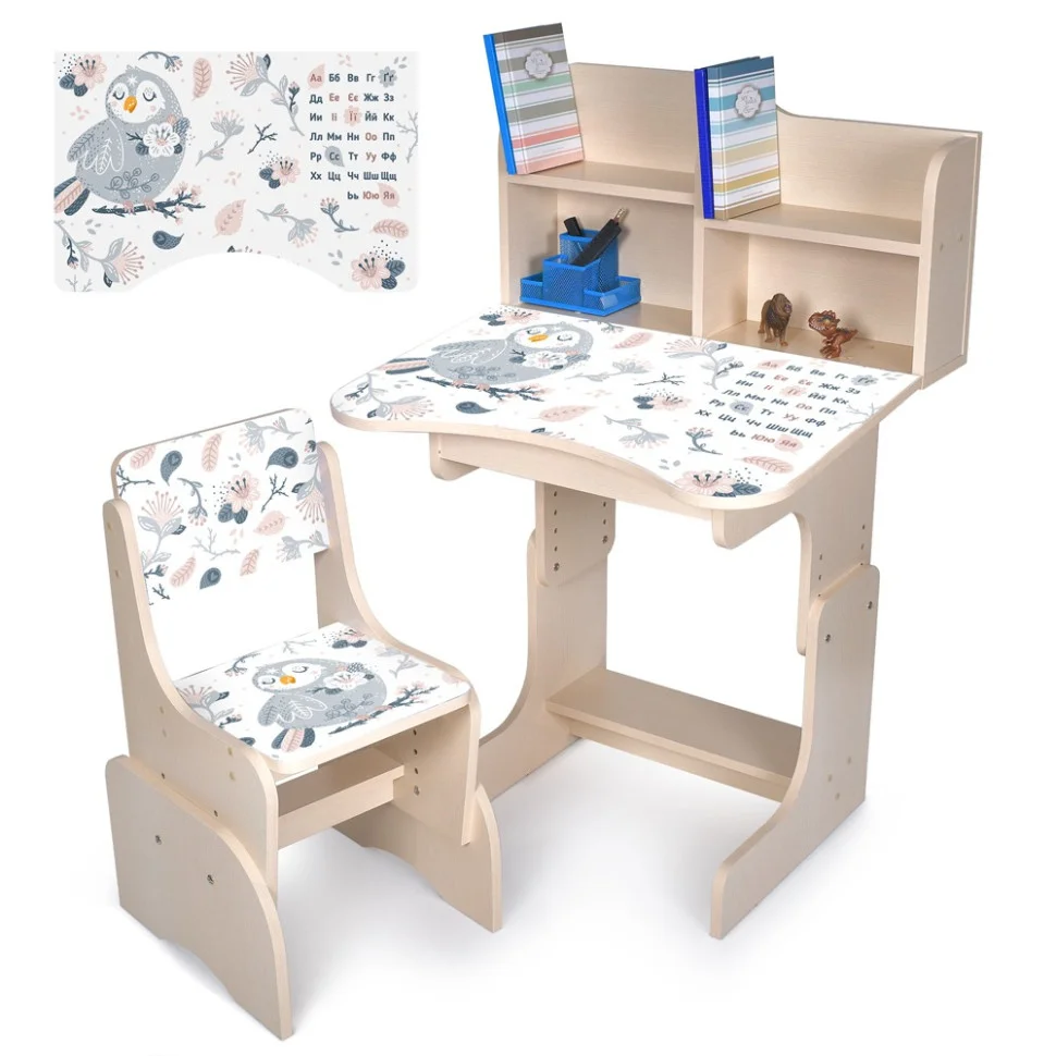 Дитяча Парта Bambi N 2071-10-2 білий, зі стільчиком