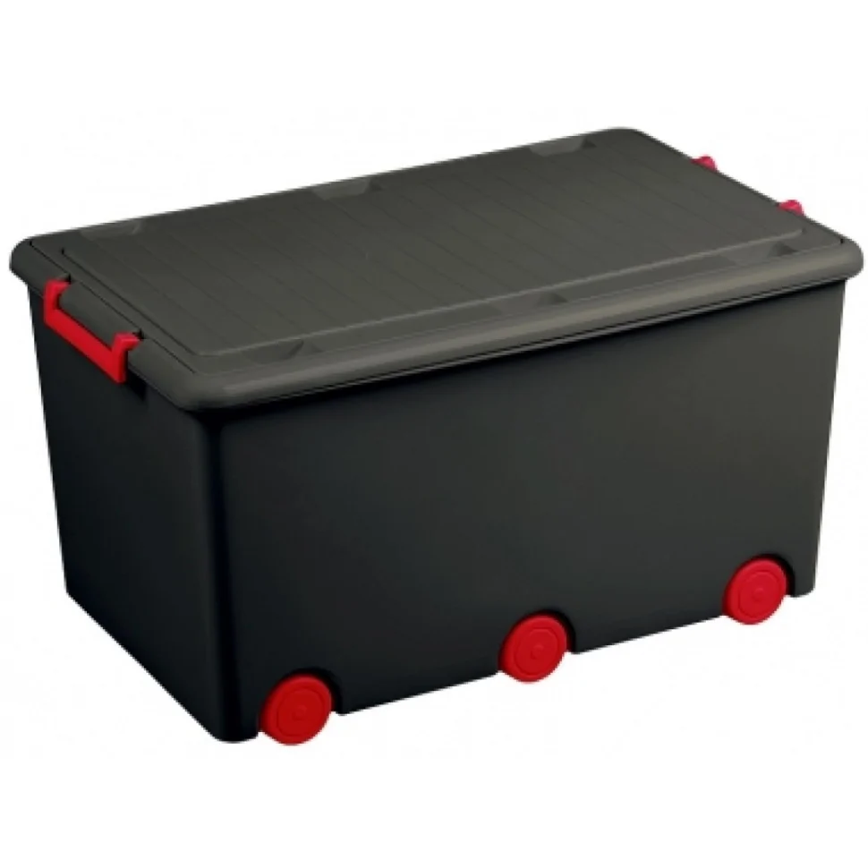 Ящик для іграшок Multifuncional Tega Baby PW-001-163-C, графіт-червоний