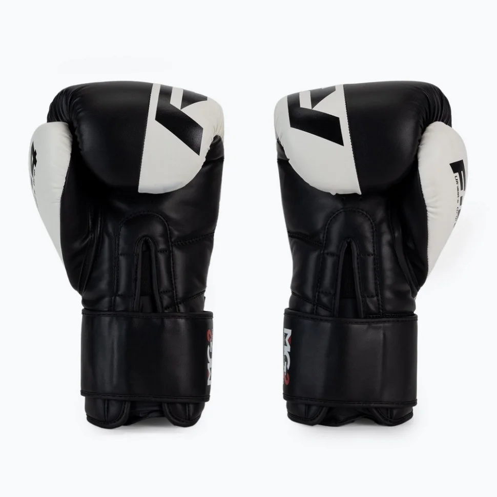 Боксерские перчатки F4 Boxing Sparring Gloves Hook & Loop RDX Inc Limited BGR-F4B-10OZ, WHITE/BLACK 10 унций