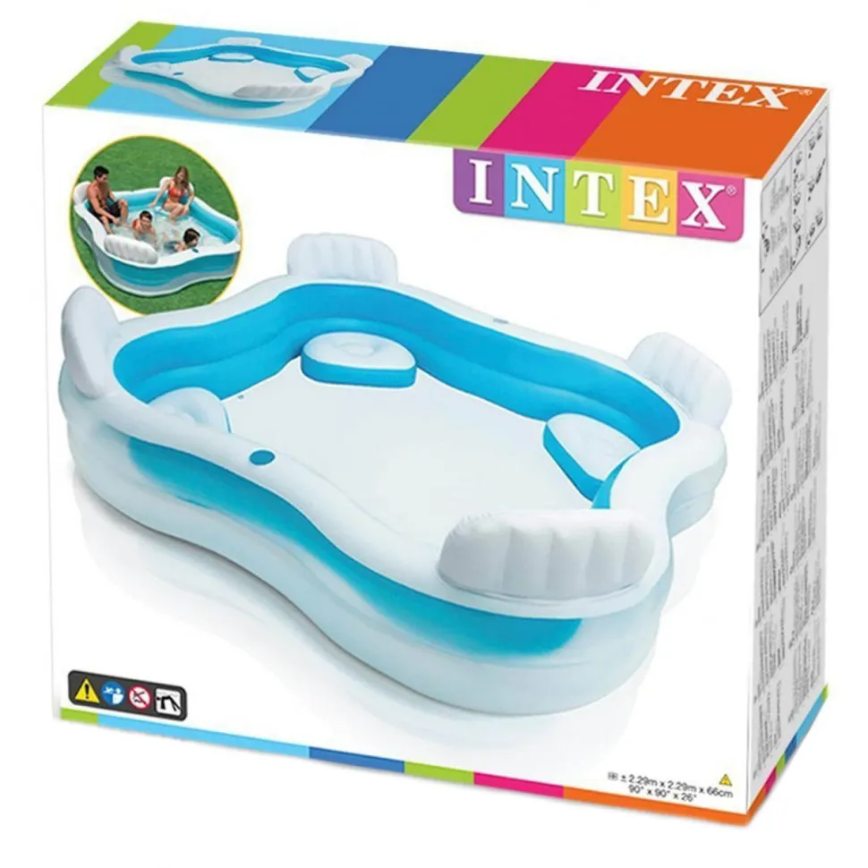 Семейный надувной бассейн Intex 56475, 229x229x66 см