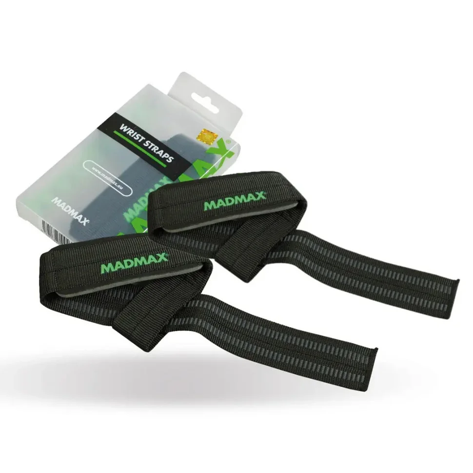 Лямки для тяги Non slide & Slip wrist straps MadMax MFA-269-U Black