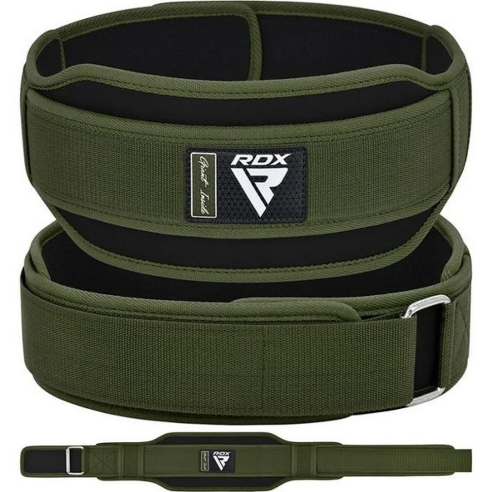 Пояс для тяжелой атлетики RX5 Double Belt RDX Inc Limited WBD-RX5AG-XL, неопреновый, Army Green, XL